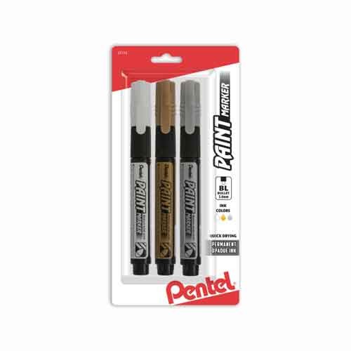Paint Markers, Medium Bullet Point, Assorted Ink (WXZ) 3 Pack