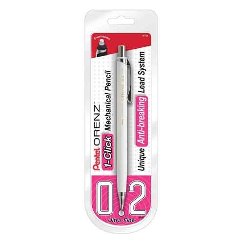 Orenz Mechanical Pencil 0.2Mm Ultra Fine Line, White Barrel
