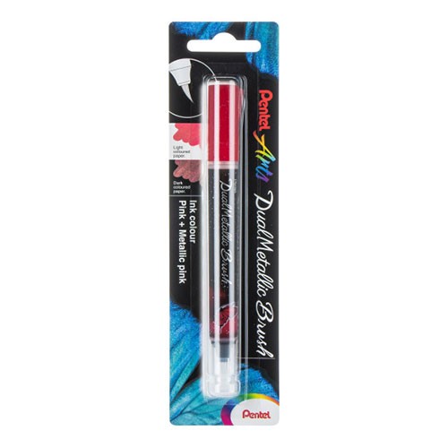 Pentel Arts DualMetallic Brush Pink/ Metallic Pink