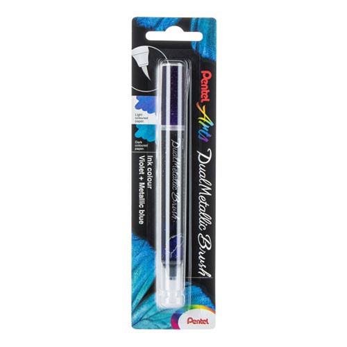 Pentel Arts DualMetallic Brush Violet/ Metallic Blue