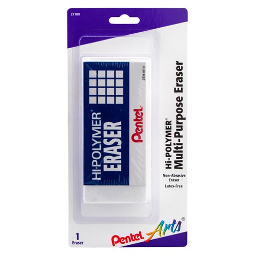 Pentel Arts Hi-Polymer Block Eraser, Super XL White, 1 Pack