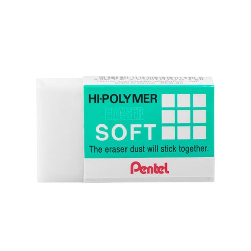 Hi-Polymer Eraser SOFT, Small White Block, Minimum 36