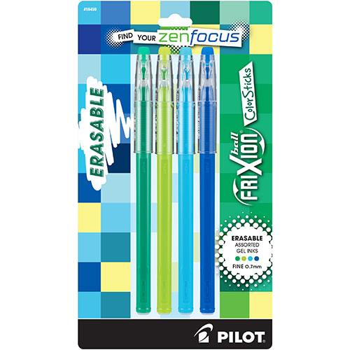 Frixion Colorsticks Vibes 4 Pack Assorted Blues and Green