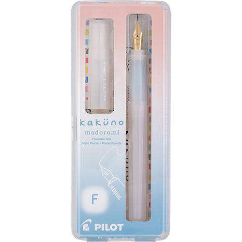 Kakuno Madoromi Fountain Pen, White Fine