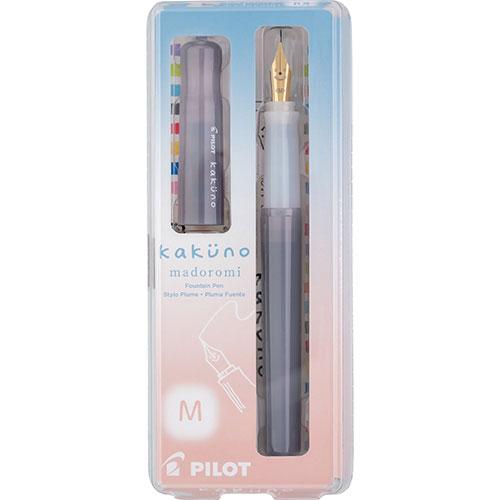 Kakuno Madoromi Fountain Pen, Gray Medium