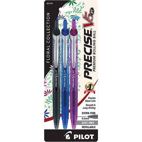 Precise V5RT Floral Wrap, 3 Pack Black, Blue, Purple