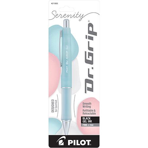 Dr. Grip Serenity Gel Pen, Light Blue, Black Ink