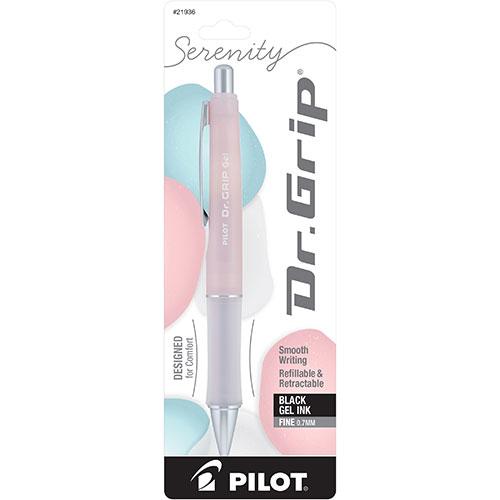 Dr. Grip Serenity Gel Pen, Light Pink Barrel, Black ink