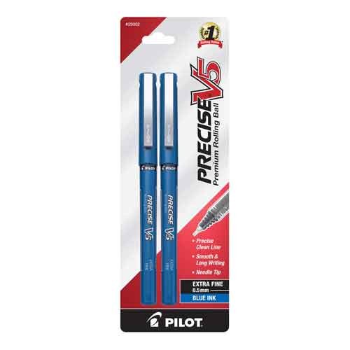 Precise V5 X-Fine Point, Blue, 2 Count