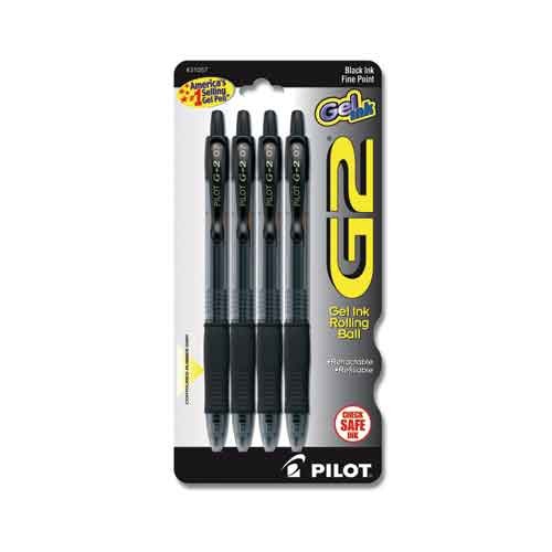G2 Fine Point, 4 Count, Black