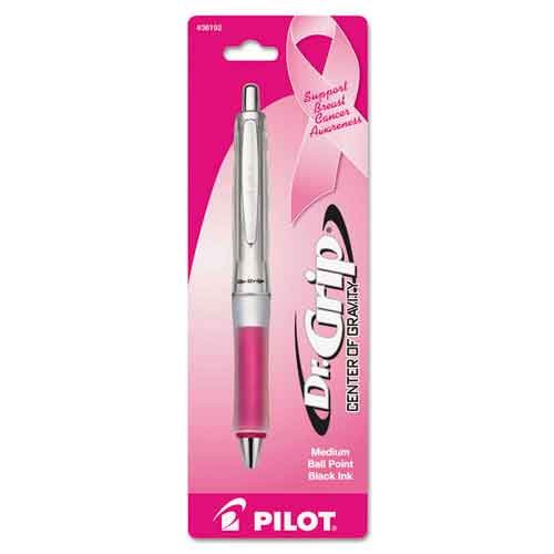 Dr. Grip COG Ball Pen, BCA Awareness, Pink Accents, Black Ink