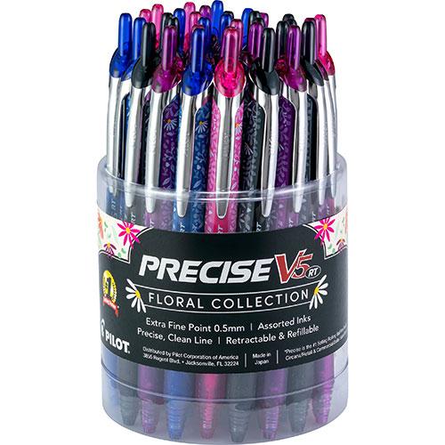 Precise V5RT Floral Wrap,36 pc UPC Tub, Black Blue Pink Purple