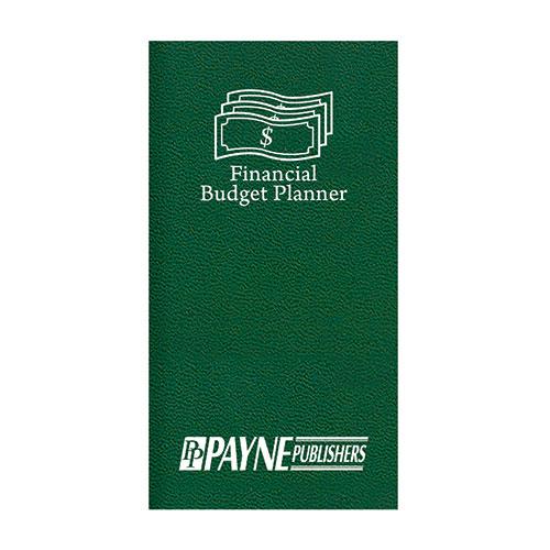 Financial Budget Pocket Planner, 4" x 8", Green and White Covers
