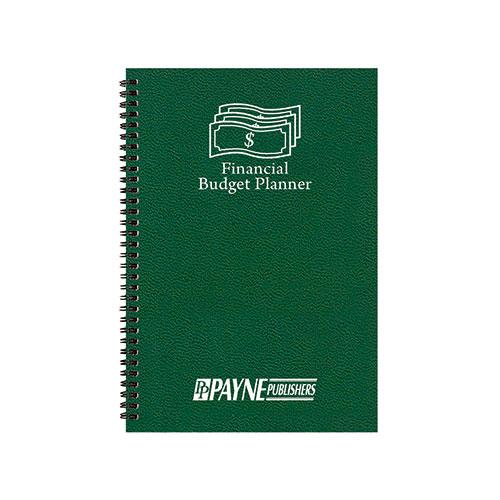 Financial Budget Medium Planner, 7" x 10", Wirebound, Green and White Covers