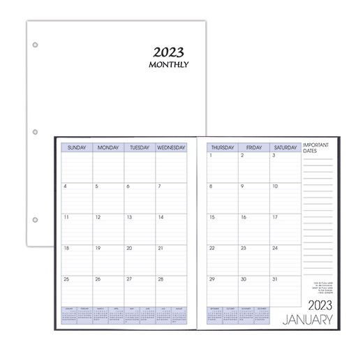 Economy Monthly Planner, White Paper Cover, 8 1/2 x 11