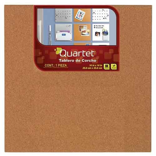 Frameless Modular Tile Bulletin Board, 14" x 14", Cork