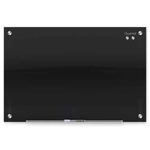 Quartet Infinity™ Magnetic Glass Dry-Erase Boards, Black Surface, 3' x 2'