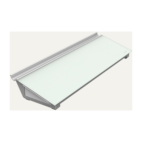 Glass Dry Erase Desktop Computer Pad 18x6 White Surface Frameless