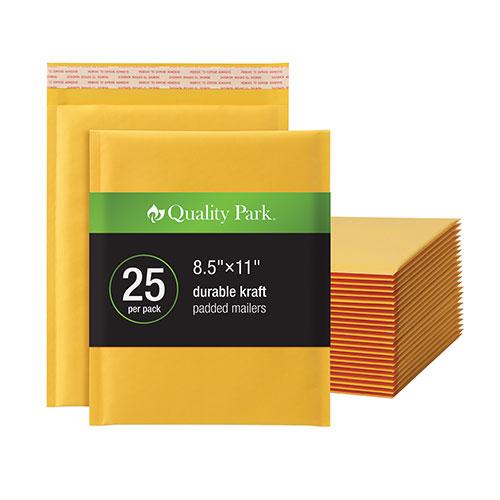 Quality Park® 8.5 x 11 Bubble Mailer, #2 Kraft, 25 Count