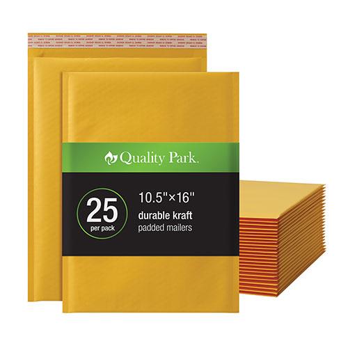 Quality Park® 10.5 x 15 Bubble Mailer, #5 Kraft, 25 Count