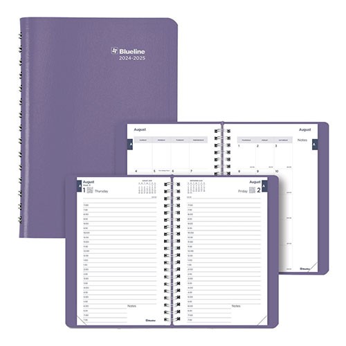 Academic Daily Planner, Black, 5 x 8