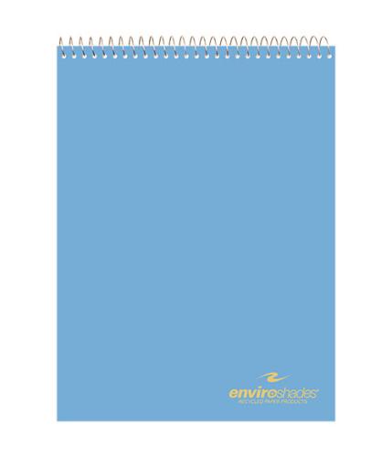 Enviroshades Covered Spiral-Bound Legal Pads, 8-1/2" x 11", 50 Sheets, Blue