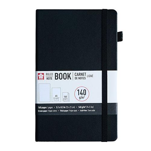 Notebook Ruled 5.1" X 8.3" (A5), Black