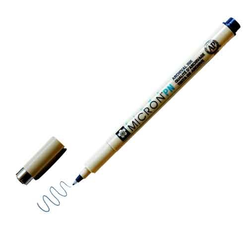Pigma Micron Plastic Nib (PN) Pen 0.45mm, Blue/Black
