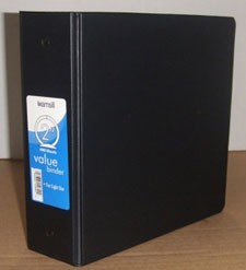 Binder, Vinyl, 8-1/2" x 5-1/2", 2" Capacity, Black