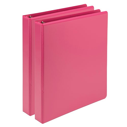 VIEW BINDER BIO 1" BERRY 2PK