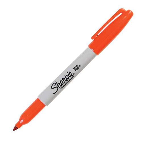 Sharpie® Permanent Marker, Fine Point, Orange