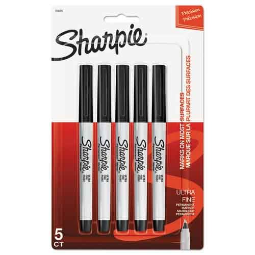 Sharpie Ultra Fine, Black, 5 Pack