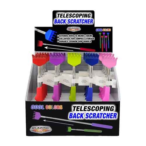 Telescoping Back Scratcher, 19", Cool Colors