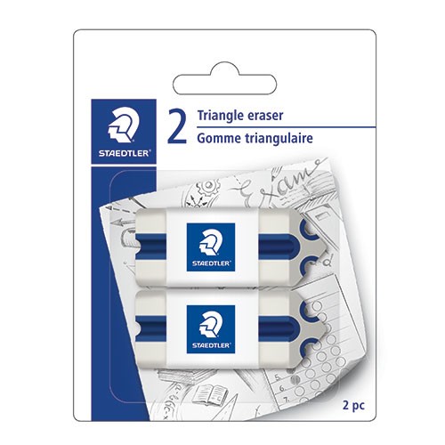 Triangle Erasers, 2 Count