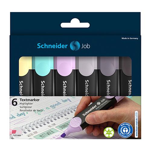 Job Pastel Highlighter Wallet Set, Assorted, 6 Count