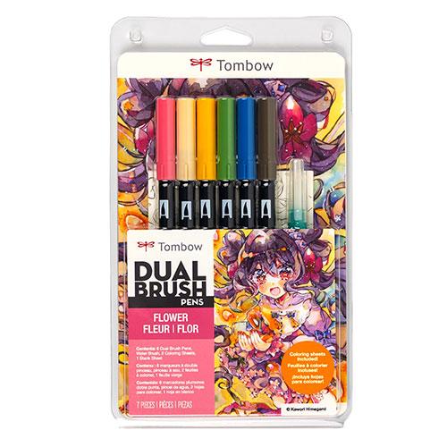 DUAL BRUSH PEN MANGA SET FLOWE