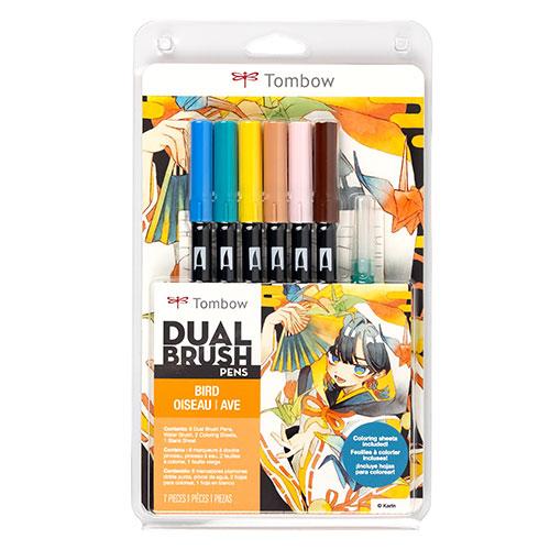 DUAL BRUSH PEN MANGA SET BIRD