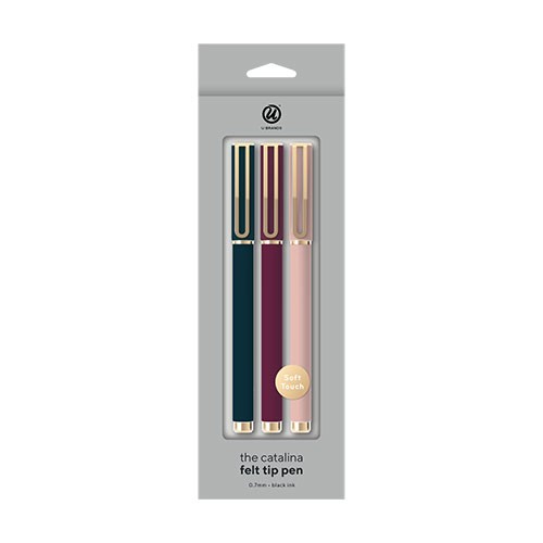 Catalina Pens, Souft Touch, Jewel Tones, 3 Count