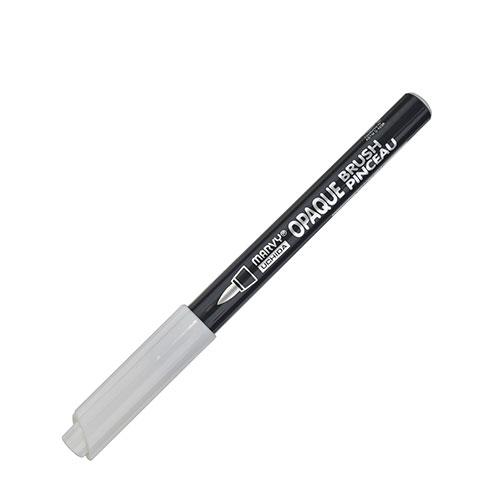 Opaque Brush Pen, Pastel, White 