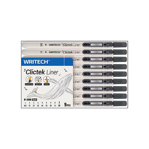 Clictek Liner Set, All Black, 9 Point Sizes