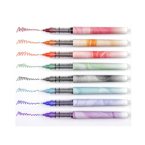 Swirl Barrel Liquid Ink Rollerball Stick Pen, Orange