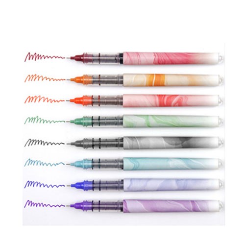 Swirl Barrel Liquid Ink Rollerball Stick Pen, Black