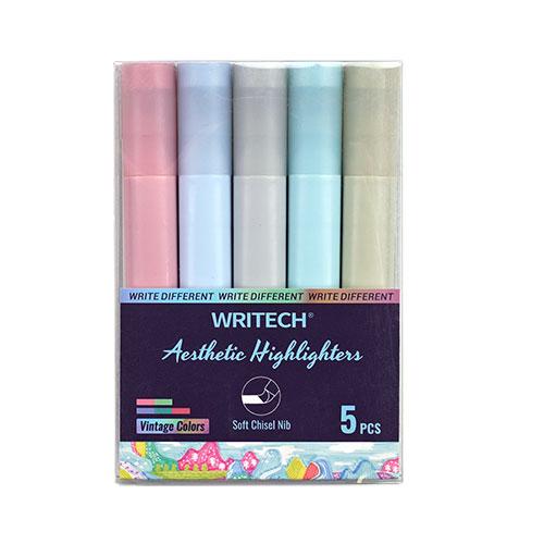Aesthetic Highlighter Vintage Set of 5