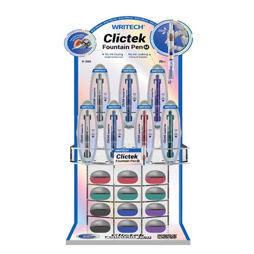 Clictek Retractable Fountain Pen, Medium, 43 Count