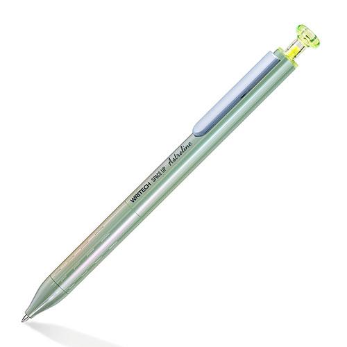 Astroline Gel Pen Green Metal Barrel Black Ink 0.7mm tip