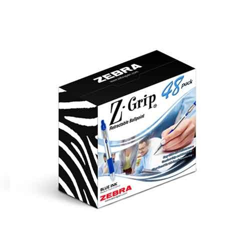 Z-Grip Retractable Ballpoint 1.0mm, Blue, 48 Pack