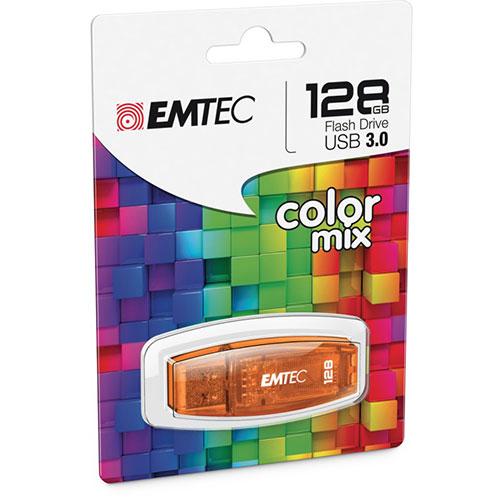 C410 Color Mix 128GB USB 3.2 Flash Drive, Orange