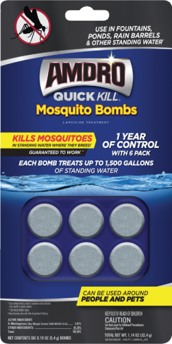 Amdro Quick Kill Ready To Use Tablet Mosquito Bombs, (6-Pack)