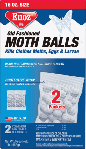 Enoz 16 Oz. Old Fashioned Moth Balls (2-Pack)