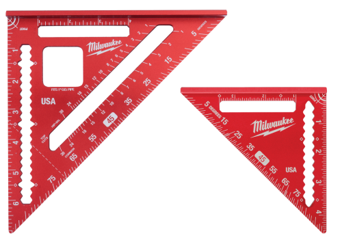 Milwaukee 7 in. Rafter Square and 4-1/2 in. Aluminum Trim Square Set (2-Pack)